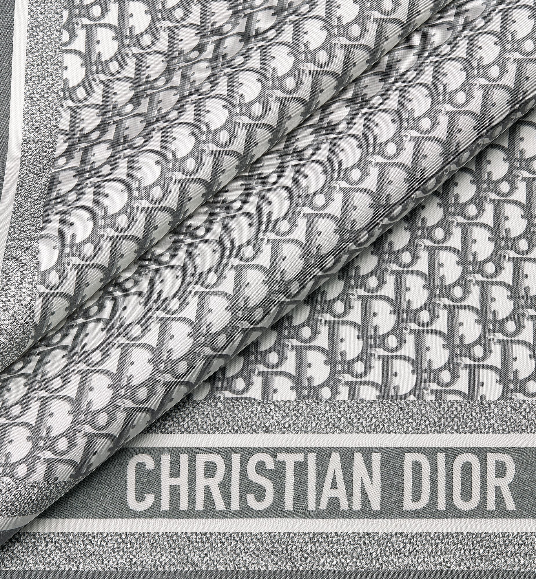 twin方巾  70 厘米海军蓝色桑蚕丝斜纹面料 Oblique 印花 - 图片 6