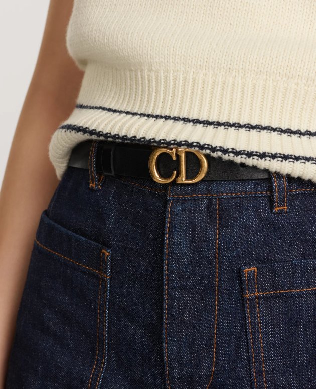 马鞍腰带  20 毫米黑色超柔软牛皮革